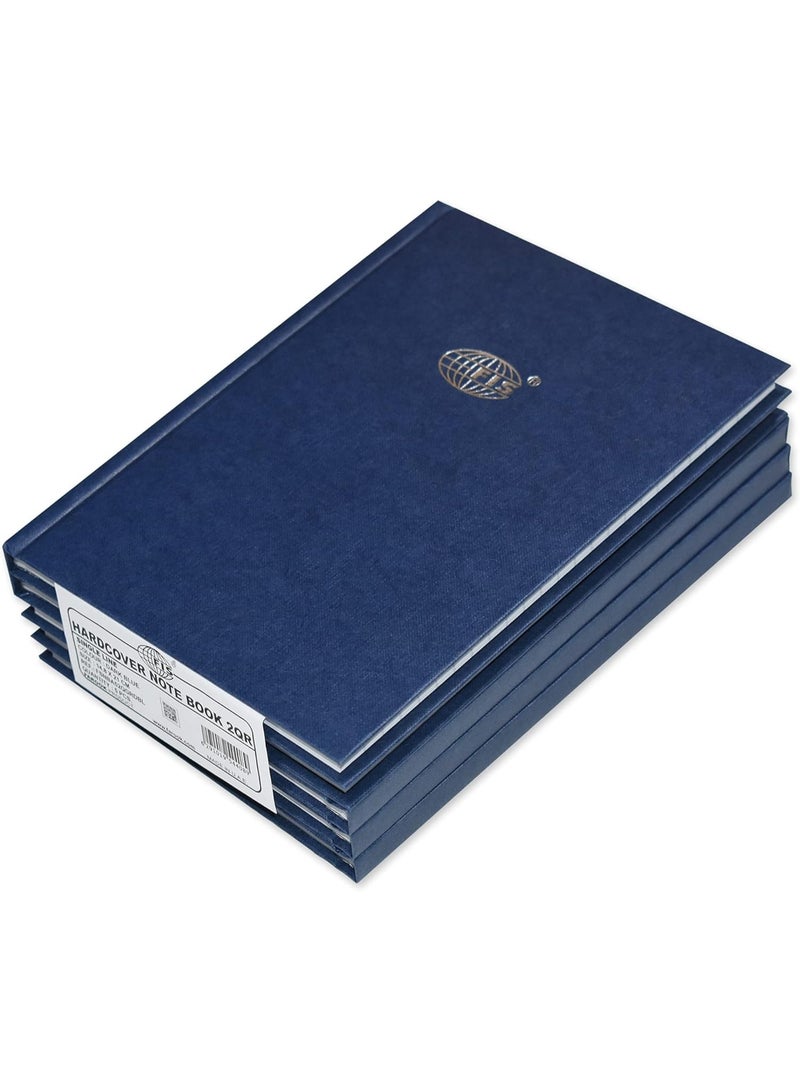 FIS 2 Quire Hard Cover Single Ruled Notebook, Size A5 Dark Blue Pack of 5 Pieces - Image 1